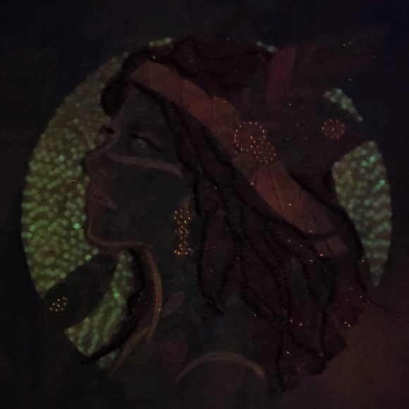 16x20 Moon Goddess acrylic painting - Picture 3 of 3